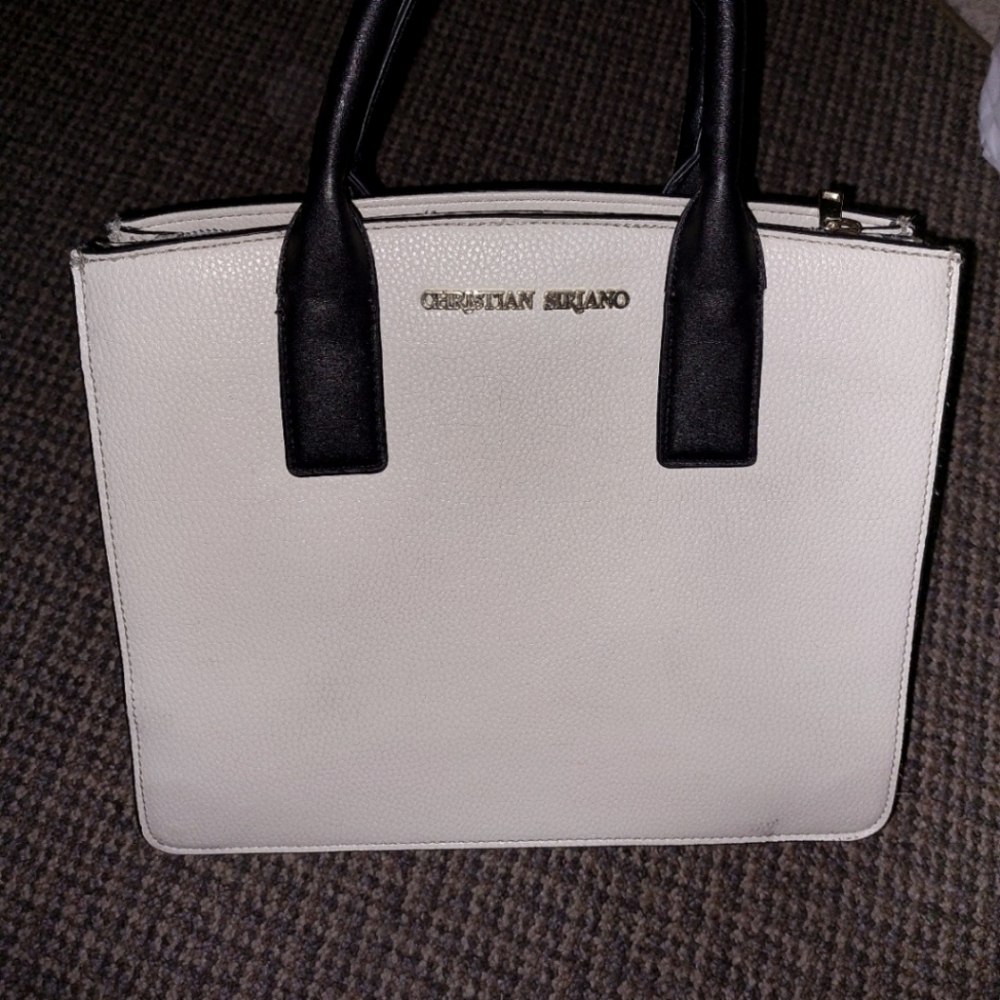 white Christian Siriano purse